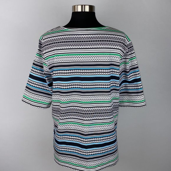 Christopher & Banks Zig Zag Striped Top - Picture 3 of 4